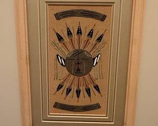 Navajo Sand Painting - Sun Face Motif