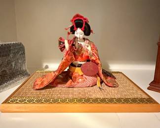 Japanese Geisha Doll with Drum