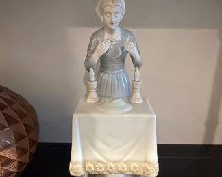Porcelain Shabbat Candle Lighting Lladro Figurine