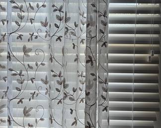 Embroidered Leaf Sheer Curtains