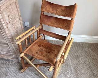 Costa Rica Leather Rocking Chair