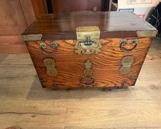 Antique Korean Bandaji Chest with Brass Hardware