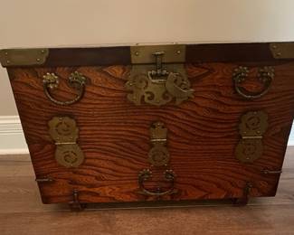 Antique Korean Bandaji Chest with Butterfly Fittings