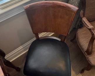 Vintage Upholstered Dining Chair with Wooden Frame