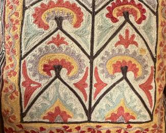 Antique Hand-Stitched Suzani Textile Panel