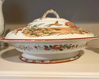 Antique Bishop & Stonier "Oriental Ivory" Covered Vegetable Tureen