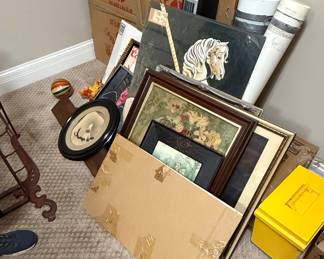 Assorted Framed Art and Collectibles Lot