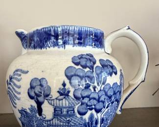 Buffalo Pottery Blue Willow Pitcher