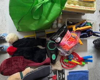 Assorted Golf Accessories and Headcovers Lot with Callaway Divot Tool