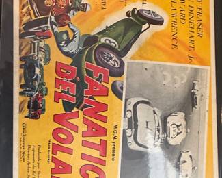 Vintage Mexican Movie Lobby Cards (Set of 4 - Racing and Disney)