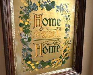 Victorian "Home Sweet Home" Needlepoint-Style Art