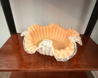 Fenton Silver Crest Ruffled Bowl