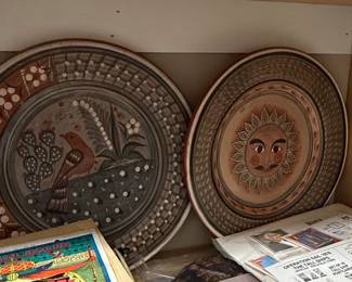 Hand-painted Pottery Plates