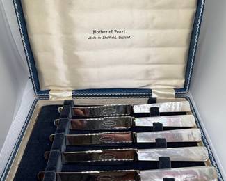 Lewis Rose & Co Ltd Sheffield Mother of Pearl Handled Fruit Knives