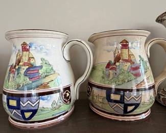 Buffalo Pottery 1907 Dutch Jug Pitcher - Lot of Two