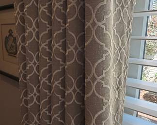 Elrene Home Fashions Valian Lattice Embroidered Blackout Window Curtain Panel