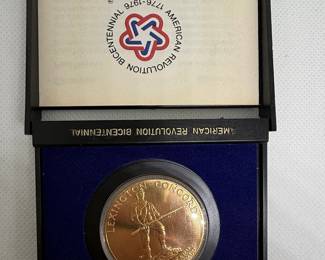 1975 American Revolution Bicentennial Bronze Commemorative Medal
