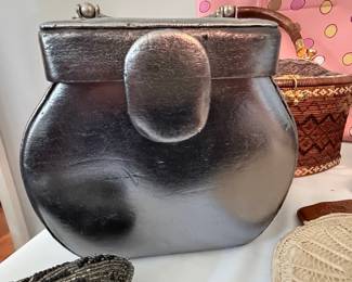 Vintage Mid-Century Metallic Box Handbag