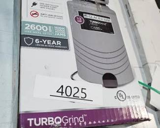 TurboGrind 1/2 hp. Continuous Feed Garbage Disposal 