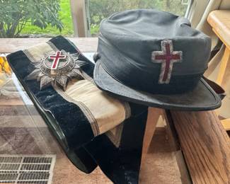 Knights Templar Hat  Sash