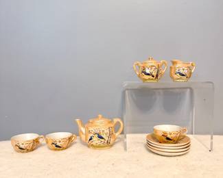 Hostess Mini tea Set Porcelain Bird Design 