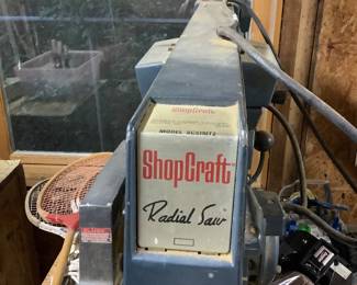 The ShopCfaft radial saw he used to make frames as well as other items.