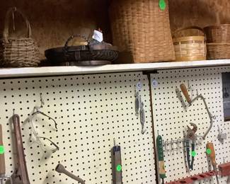 Tools and baskets.