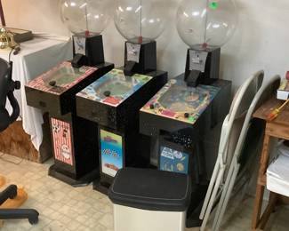 These are great conversation pieces, bubble gum machine with games.  Used in bars, restaurants and yes even in your game room.  A good way to make money and have fun at the same time.