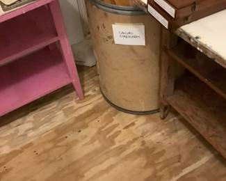 Round barrel with wood to make frames.