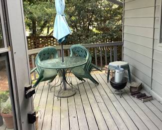 The back deck of the house.