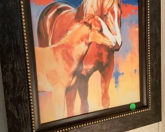 Sweet colt with mama in beautiful colors.