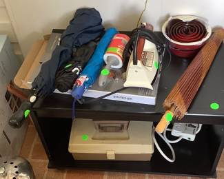 If you come to the sale, it’s raining (much needed), and don’t  have a umbrella, we certainly have one for you.