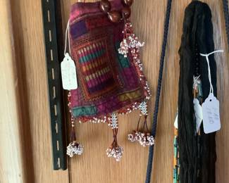 More scarves, jewelry and bags from Africa.