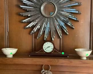 60’s star mirror, with beautiful handmade pottery.  A lot of handmade pottery, some signed.