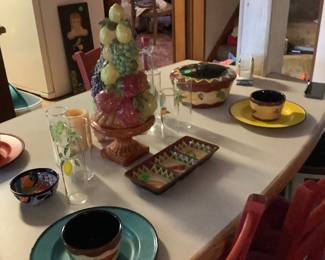 Tin plates  in different colors.