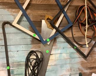 Extenion cords, more tools and frames.