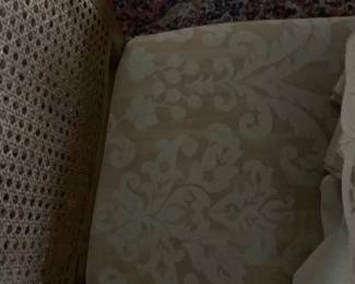 Close-up of newly upholstered chairs. 
