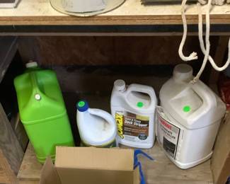 A lot of cleaning chemicals and other.