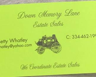 Name of company giving the Estate Sale.
