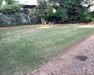 Side at back of yard.