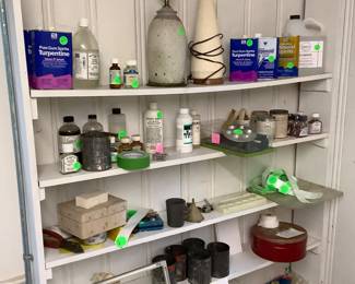 Chemicals used  in art.