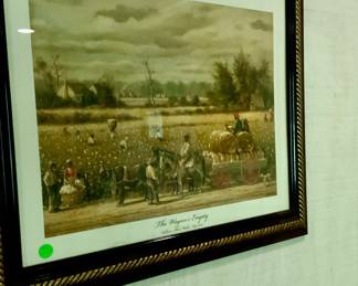 Gorgeous picture with the Southern cotton fields.  Beautiful scenery and reminds me of the country.  Good place to be.