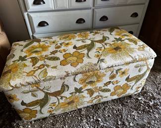 Padded, upholstered chest