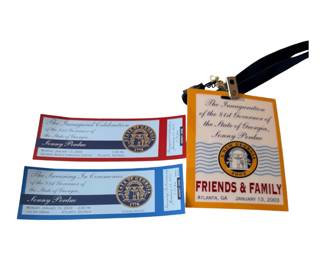 Sonny Purdue 2003 inauguration memorabilia