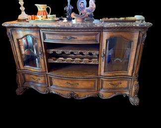 Havertys "Villa Clare" Credenza with Tessellated Marble
