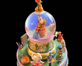 JIM SHORE 12 TWELVE DAYS OF CHRISTMAS RETIRED SNOW GLOBE CAROUSEL 
