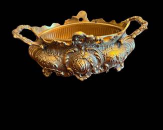 Ornate Gold Metal Dish