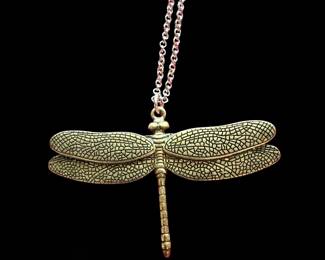 Dragonfly Necklace Art Deco Style 