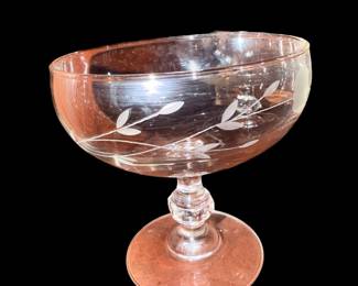 Princess house acid etched sherbets