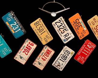 Vintage car tags